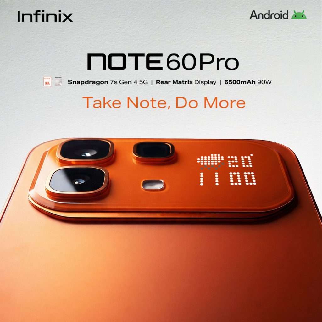 Infinix Note 60 Pro Adopts Dot Matrix Display Inspired by Nothing Phone (3) 3 Infinix Note 60 Pro teaser 1024x1024 1