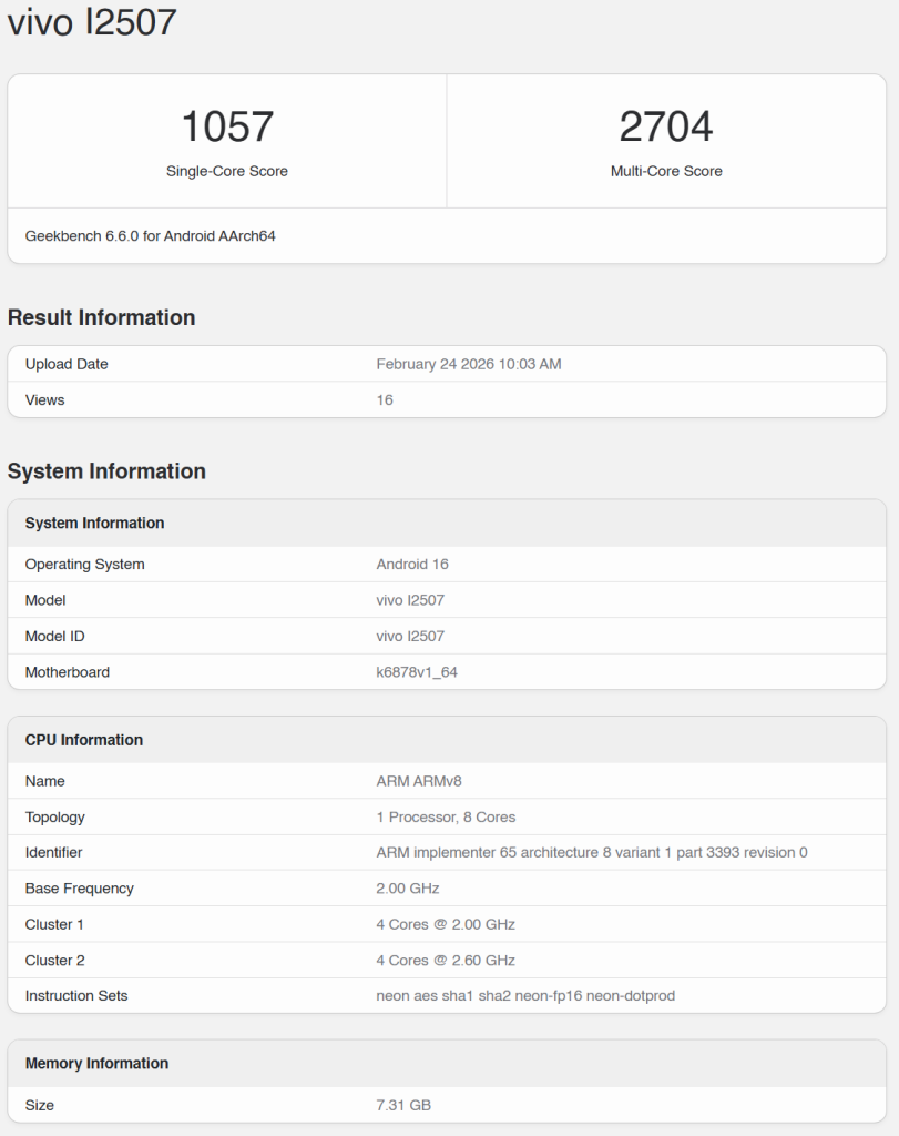 iQOO Z11x Geekbench Leak Reveals MediaTek Dimensity 7400 Chipset 1 vivo zb